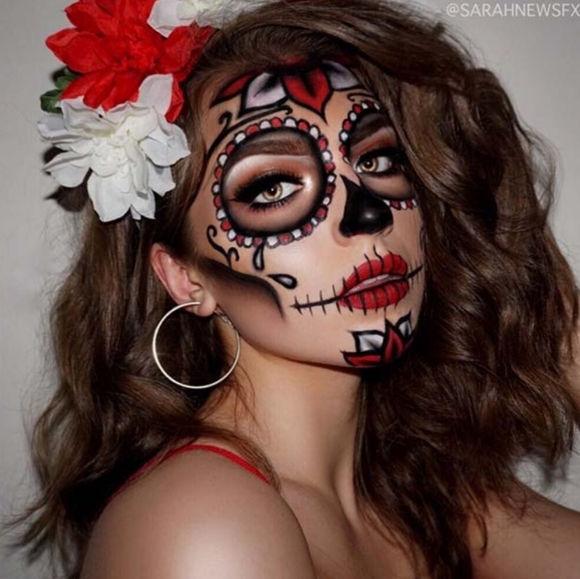 🆕️  Day of the Dead Face Jewels With Headband - Picture 5 of 10
